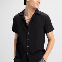 Absolute Seer Sucker Black Shirt - View 1