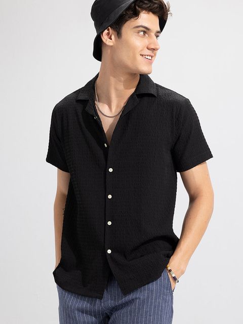 Absolute Seer Sucker Black Shirt - View 1