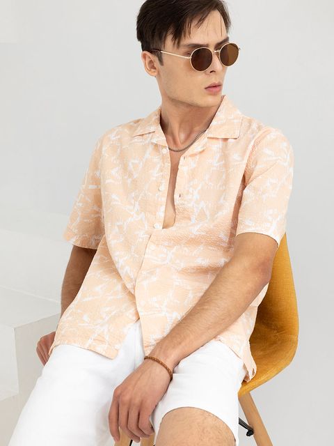Abstract Triangle Orange Shirt - View 1