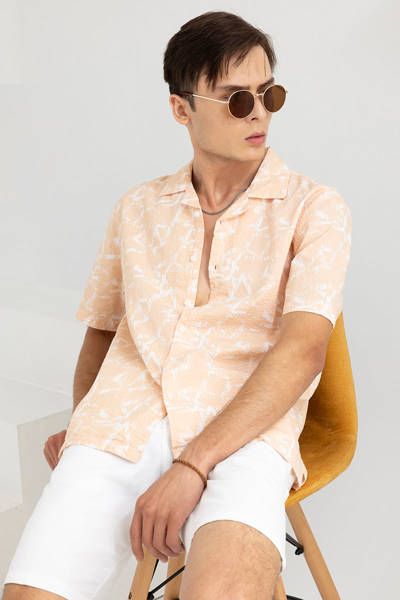 Abstract Triangle Orange Shirt - View 1