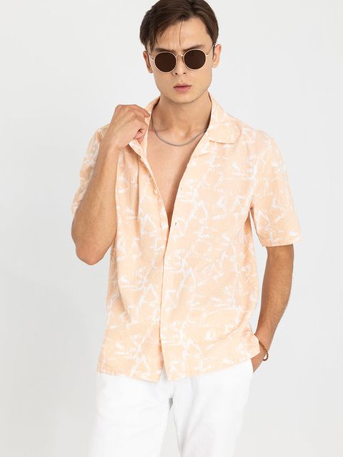 Abstract Triangle Orange Shirt - View 2