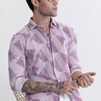 Abstract Trio Lilac Shirt - View 1