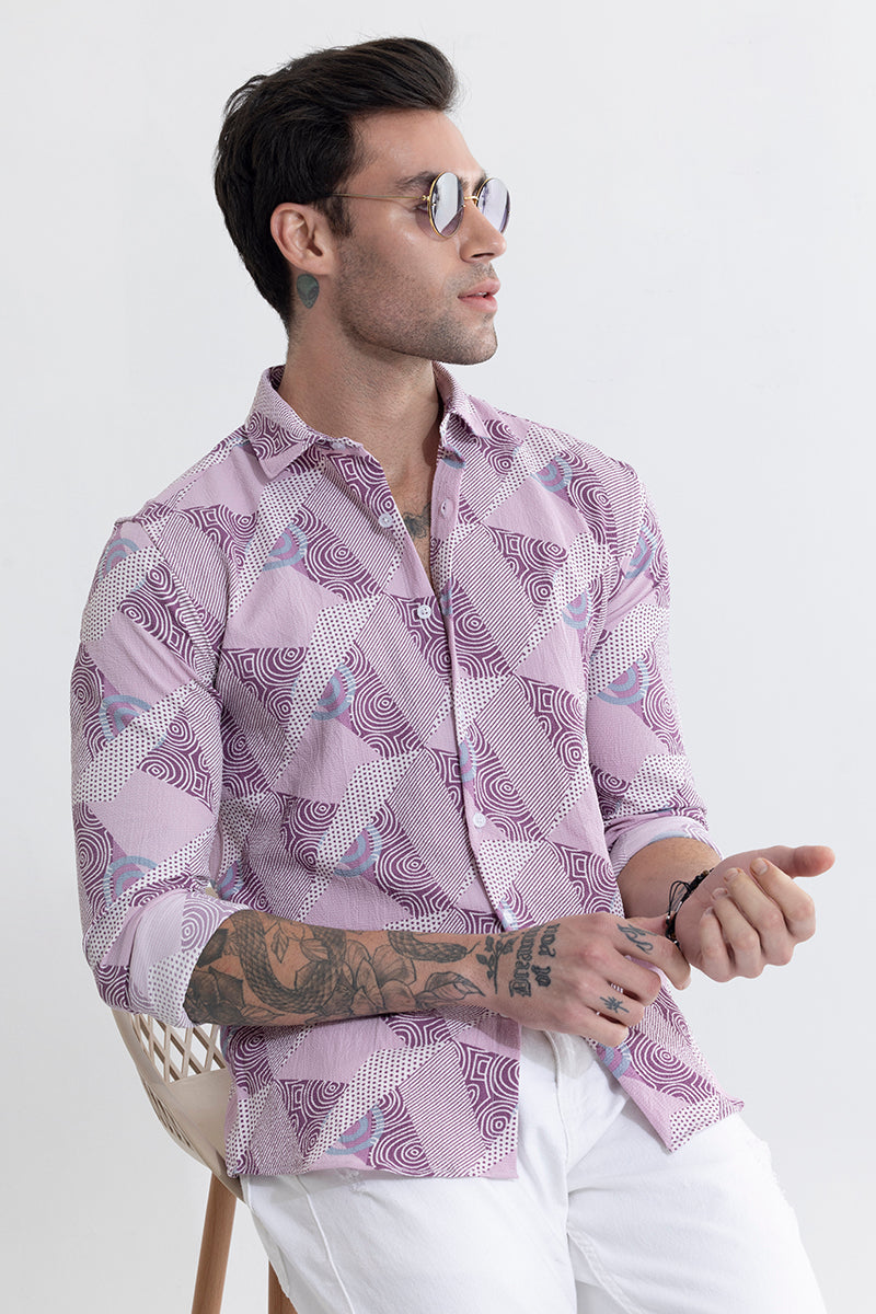 Abstract Trio Lilac Shirt - View 1