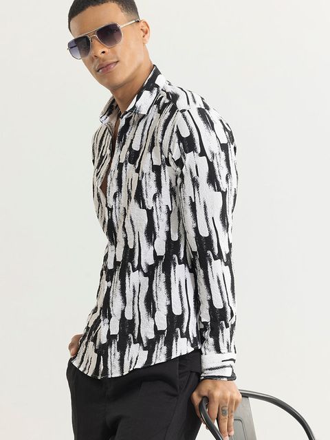 Abstractattire White Seersucker Shirt - View 1