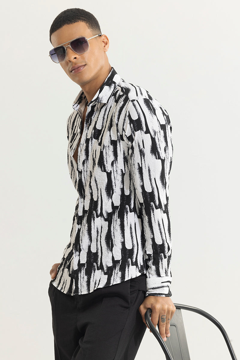 Abstractattire White Seersucker Shirt - View 1