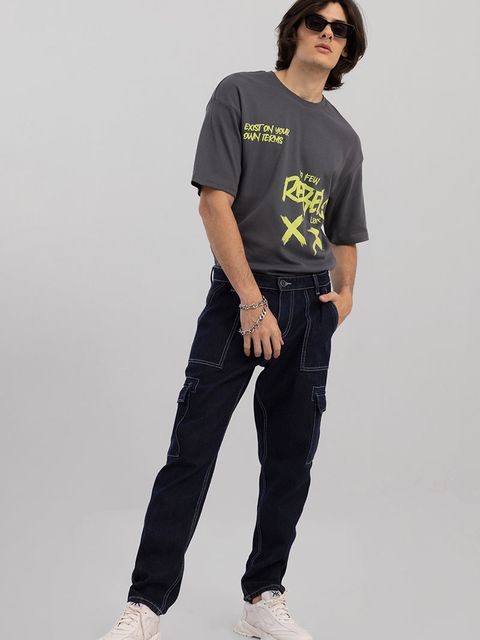 Blue Baggy Fit Jeans - View 2