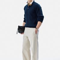 Mock Neck Cable Knit Luxe Sweater - View 2