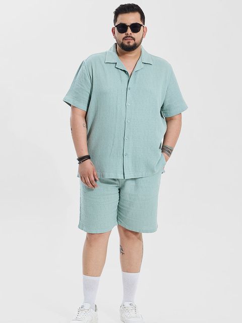 Mint Relaxed Fit Plus Size Co-ords - View 1