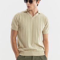 Nordic Beige Polo T-Shirt - View 1