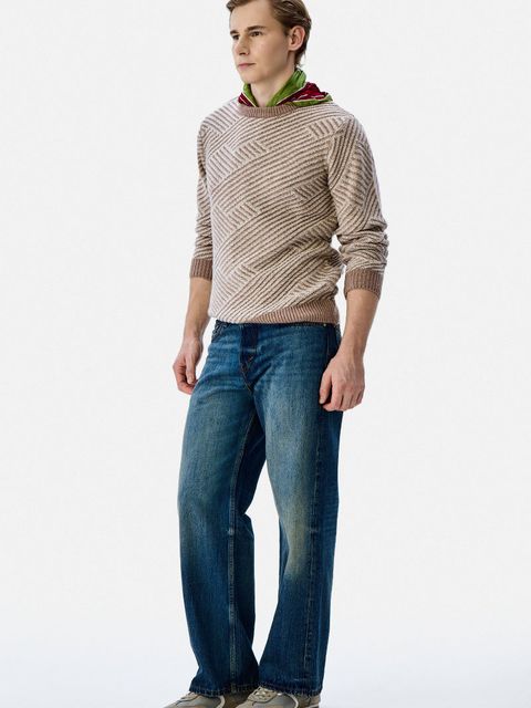 Regular Fit Jacquard Knit Sweater - View 2