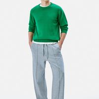 100% Cotton Green Knitted Sweater - View 2