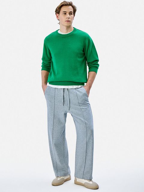100% Cotton Green Knitted Sweater - View 2