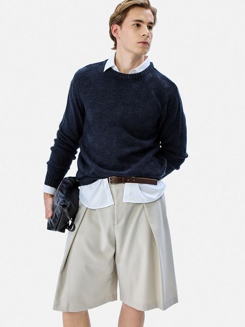 Regular Fit Textured Knit Sweater - View 1